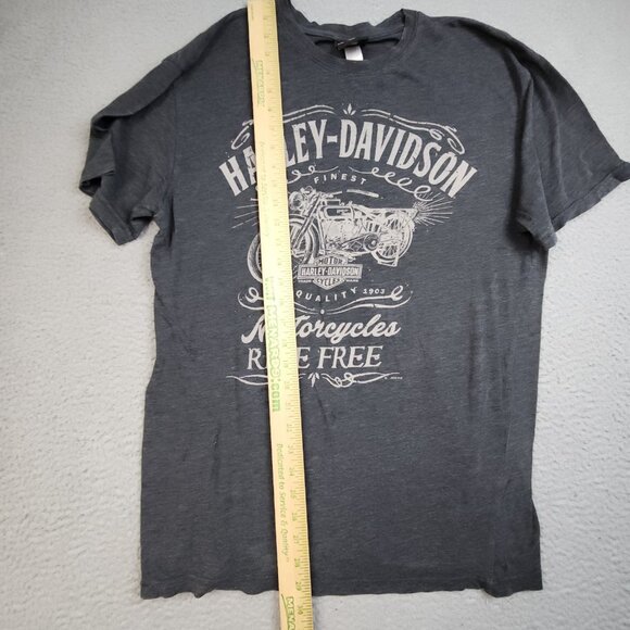 Harley-Davidson Shirt Large Decatur IL Eagle Born Ride Stretch Thin Breathable - Picture 4 of 13